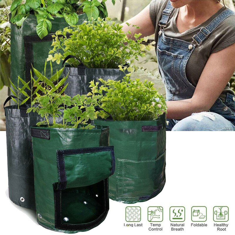 Durable Potato Grow Bag PE Vegetable Onion Plant Bag with Handle Thickened Garden Carrot Taro Peanut Growing Bag