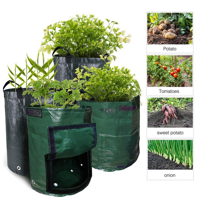 Durable Potato Grow Bag PE Vegetable Onion Plant Bag with Handle Thickened Garden Carrot Taro Peanut Growing Bag