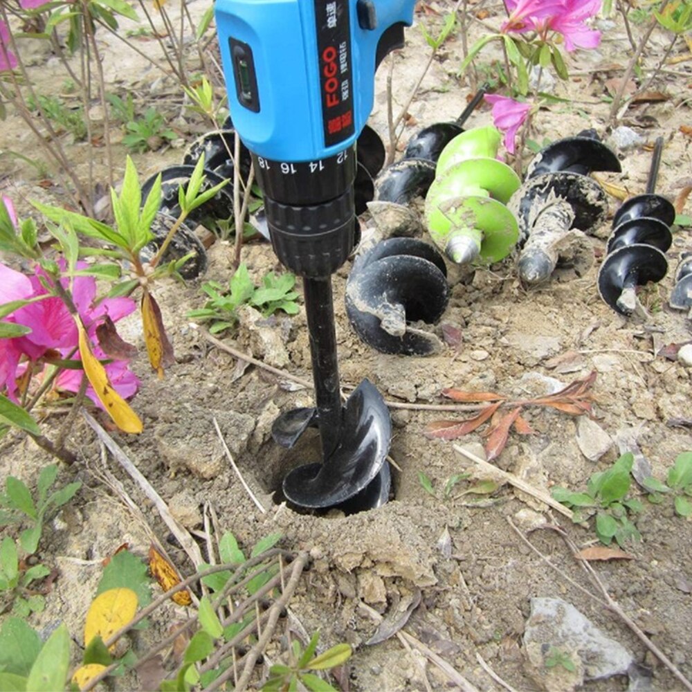 9 Sizes Garden Power Tools-Ground Drill Spiral Drill Bit Auger Seed Plant Flower Planting Hole Digger Tool