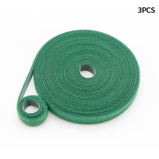 3Pcs 5m Plant Ties Nylon Plant Bandage Tie Home Garden Plant Shape Tape Hook Loop Bamboo Cane Wrap Support Accessories