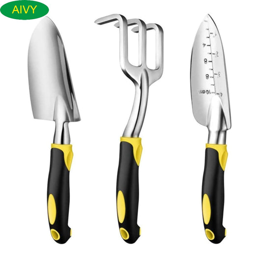 AIVY Garden Tool  Aluminum Gardening Hand Tools - Garden Trowel - Hand Shovel - Tilling Hand Rake