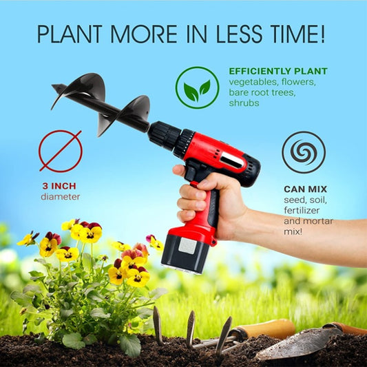 9 Sizes Garden Power Tools-Ground Drill Spiral Drill Bit Auger Seed Plant Flower Planting Hole Digger Tool